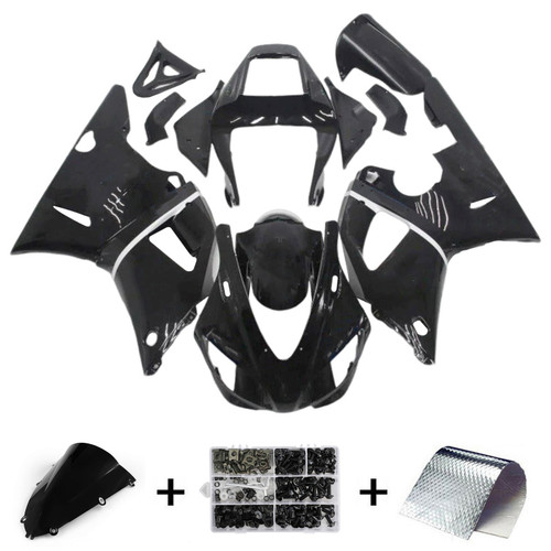 1998-1999 Yamaha YZF 1000 R1 Black Fairing Kit