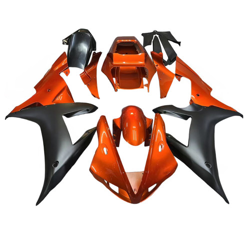 2002-2003 Yamaha YZF R1 Black Orange Fairing Kit
