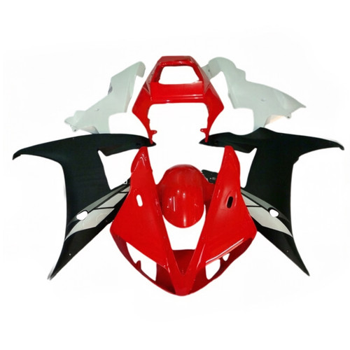 2002-2003 Yamaha YZF R1 Black Red White Fairing Kit