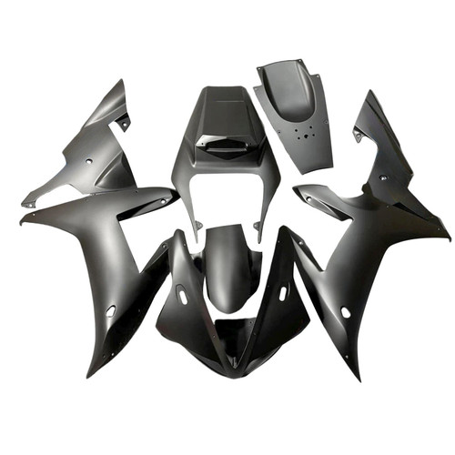 2002-2003 Yamaha YZF R1 Matte Black Blue Fairing Kit
