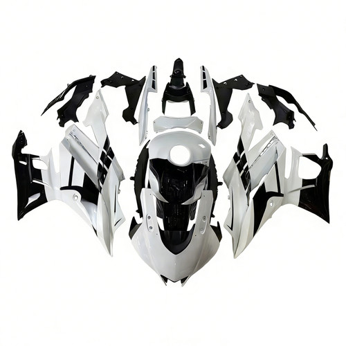 2019-2021 Yamaha YZF-R3 R25 Glossy Black White Fairing Kit