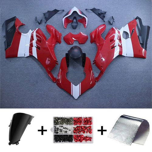 Ducati Panigale 20-21 V4 V4S & 21-22 V4SP & 19-22 V4R White Red Black Fairing Kit
