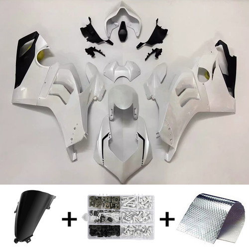 Ducati Panigale 20-21 V4 V4S & 21-22 V4SP & 19-22 V4R Pearl White Black & Logo Fairing Kit