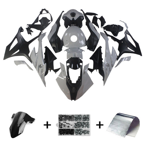 2023-2024 BMW S1000RR White Black Grey Fairing Kit