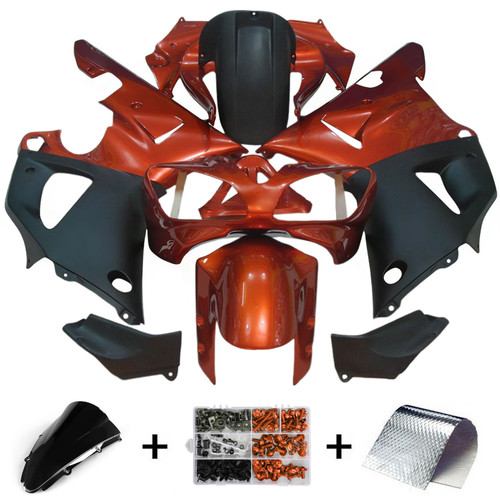 2000-2001 Yamaha YZF 1000 R1 Black Orange Fairing Kit