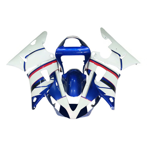 2000-2001 Yamaha YZF 1000 R1 White Blue Fairing Kit