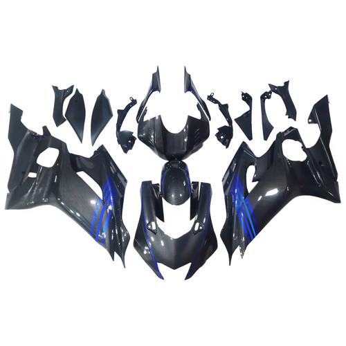2017-2023 Yamaha YZF R6 Carbon Fiber Black Blue Fairing Kit