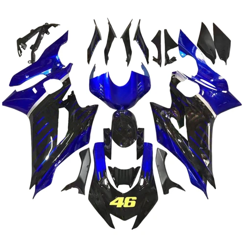 2017-2023 Yamaha YZF R6 Glossy Blue Black Fairing Kit