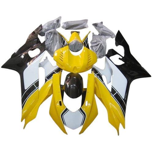 2017-2023 Yamaha YZF R6 White Yellow Black Fairing Kit