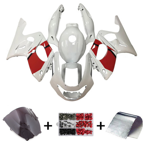 1996-2007 Yamaha YZF 600R Thundercat White Red Fairing Kit