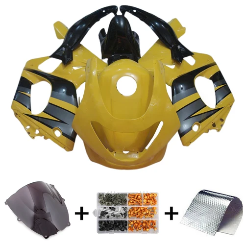 1996-2007 Yamaha YZF 600R Thundercat Black Grey Yellow Fairing Kit