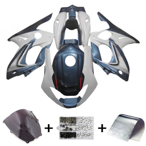 1996-2007 Yamaha YZF 600R Thundercat Greyish Blue White Fairing Kit