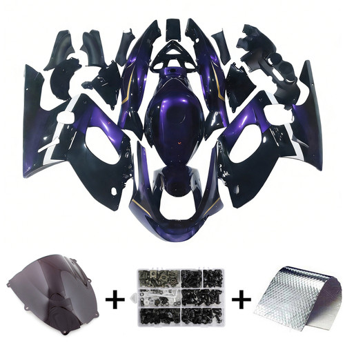 1996-2007 Yamaha YZF 600R Thundercat Black Purple Fairing Kit