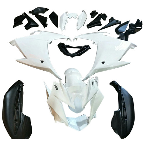 2009-2015 Yamaha FZ6R White Black Fairing Kit