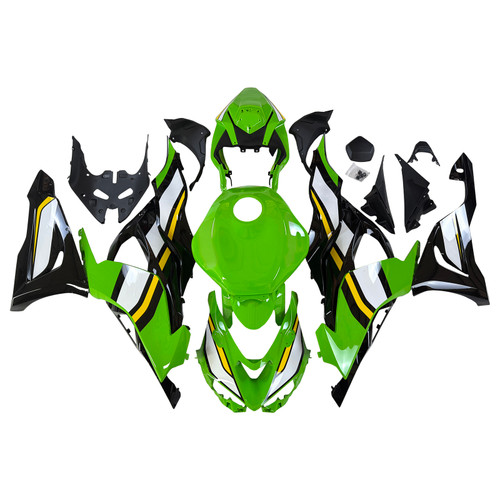 2024-2025 Kawasaki ZX6R Green White Black Fairing Kit