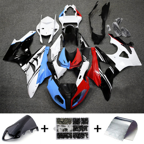2009-2014 BMW S1000RR Glossy Black White Blue Red Fairing Kit
