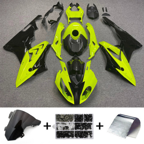 2015-2016 BMW S1000RR Carbon Fiber Pattern Lemon Green Fairing Kit