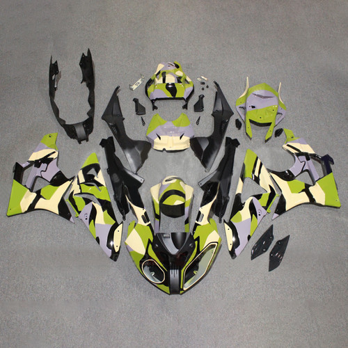 2015-2016 BMW S1000RR Glossy Black Green Yellow Fairing Kit
