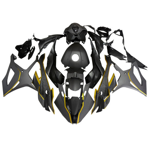 2023-2024 BMW S1000RR Carbon Fiber Pattern Gold Fairing Kit