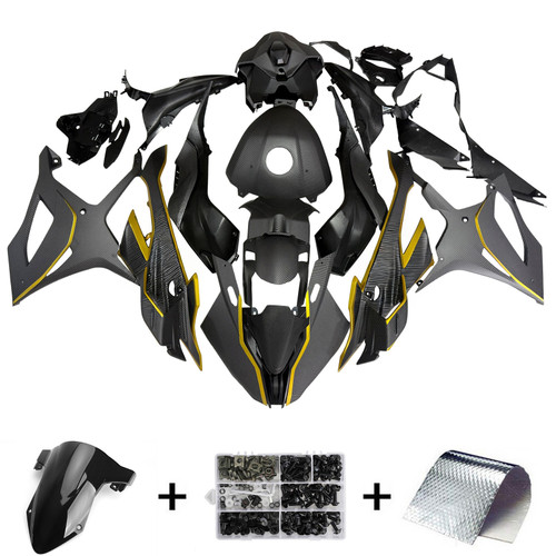 2023-2024 BMW S1000RR Carbon Fiber Pattern Gold Fairing Kit
