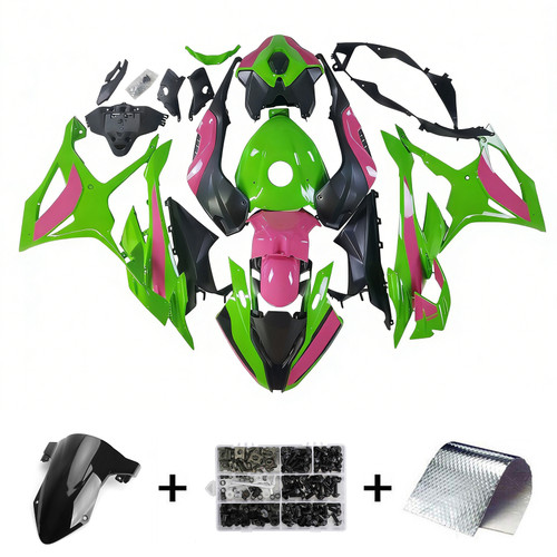2023-2024 BMW S1000RR Glossy Pink Green Black Fairing Kit