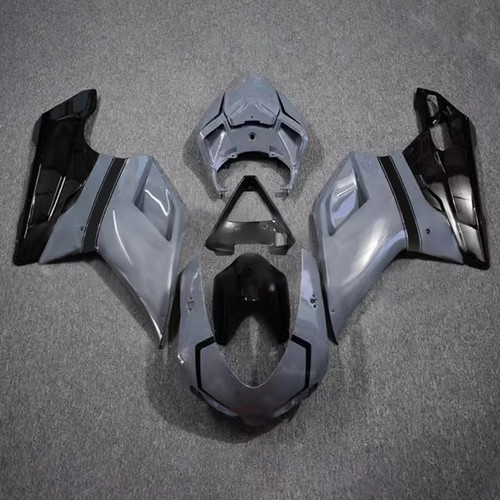 2007-2011 Ducati 1098/1198/848 Glossy Black Gray Fairing Kit