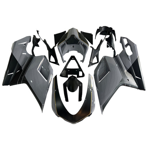 2007-2011 Ducati 1098/1198/848 Glossy Gray Black Fairing Kit