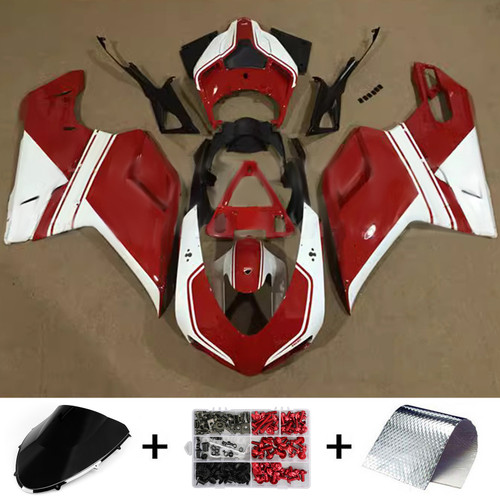 2007-2011 Ducati 1098/1198/848 Glossy Red White Fairing Kit