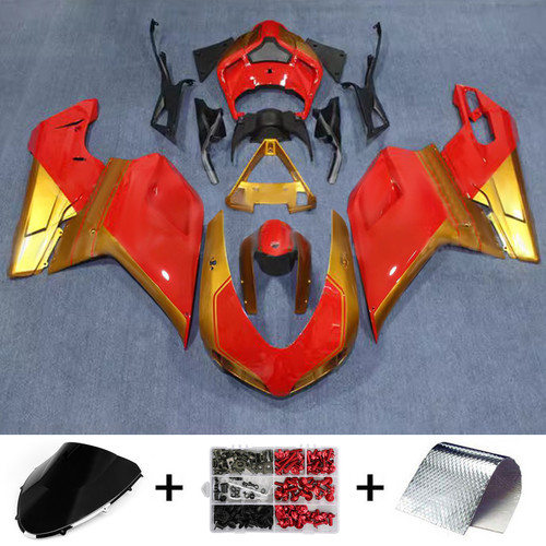 2007-2011 Ducati 1098/1198/848 Gold Red Fairing Kit