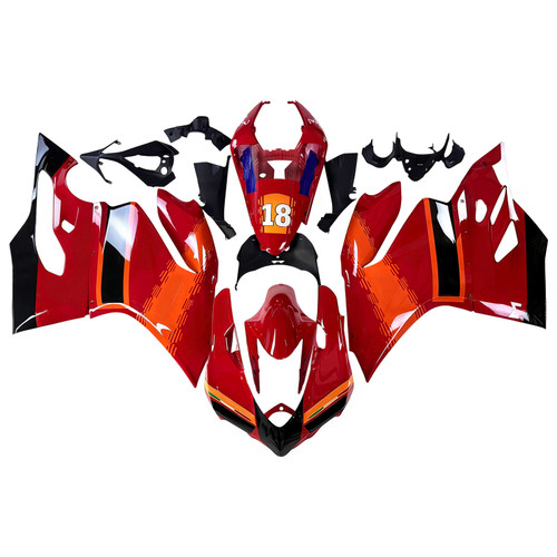 2012-2015 Ducati 1199/899 Red Orange Fairing Kit