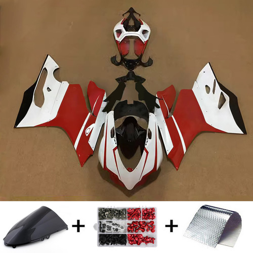 2012-2015 Ducati 1199/899 Glossy Red White Black Fairing Kit