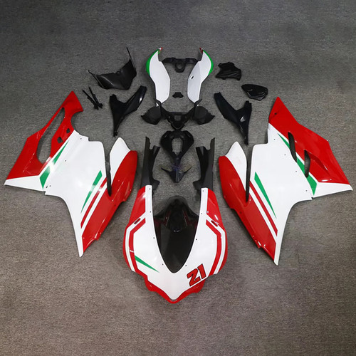 2015-2020 Ducati 1299/959 Glossy White Red Fairing Kit