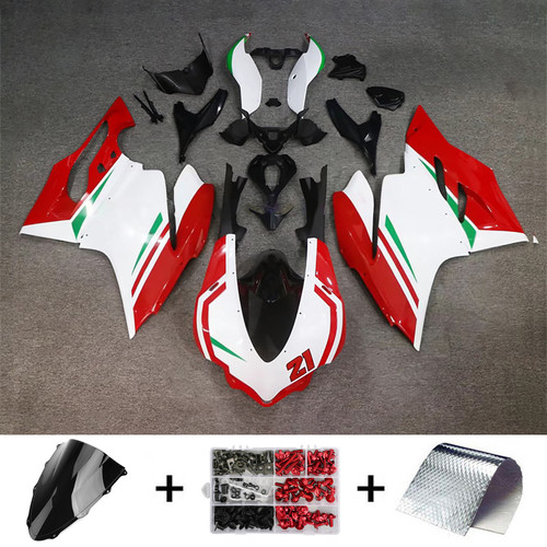 2015-2020 Ducati 1299/959 Glossy White Red Fairing Kit