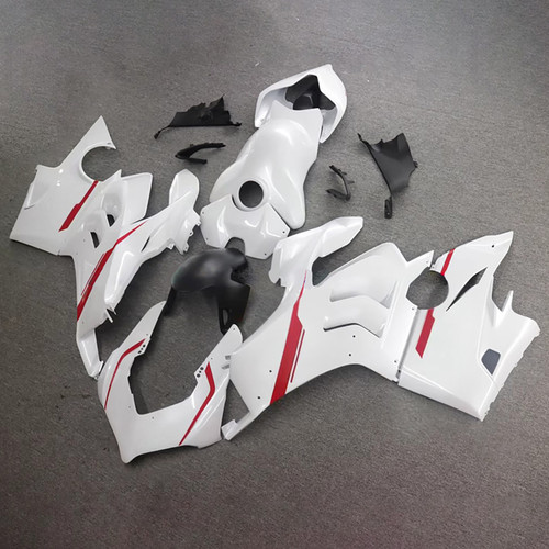 Ducati 20-21 V4/V4S & 21-22 V4SP & 19-22 V4R Glossy White Red Fairing Kit
