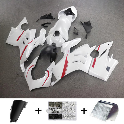 Ducati 20-21 V4/V4S & 21-22 V4SP & 19-22 V4R Glossy White Red Fairing Kit