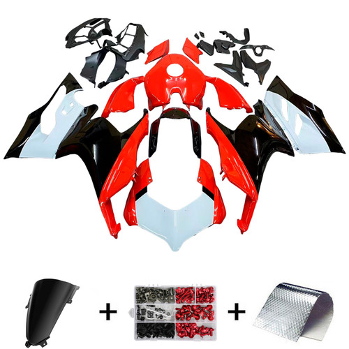 2020-2024 Ducati V2 Glossy Red Black White Fairing Kit
