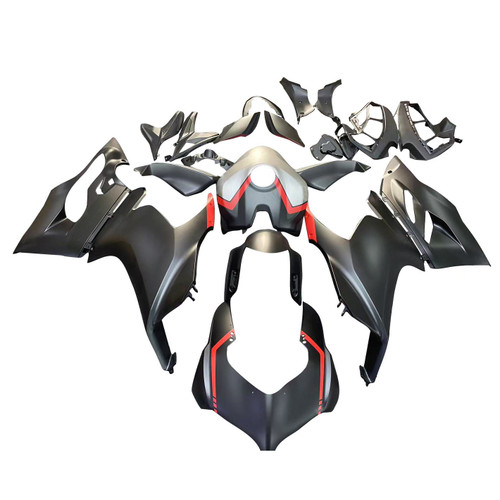 2020-2024 Ducati V2 Matte Black Silver Fairing Kit