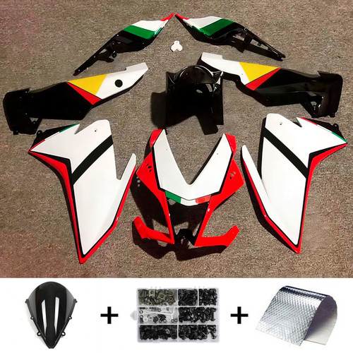 2009-2015 Aprilia RSV4 1000 White Yellow Red Fairing Kit