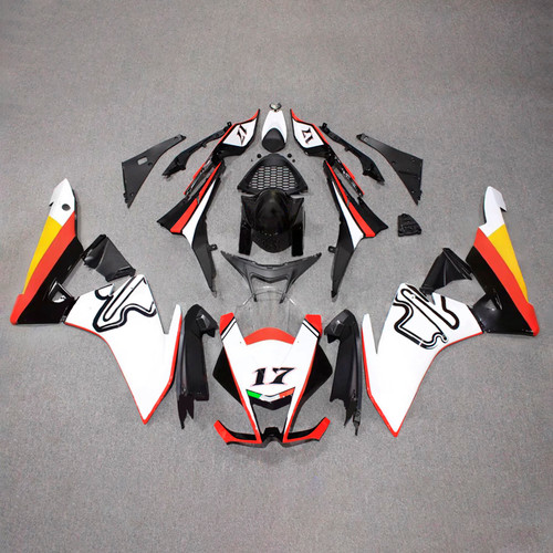 2009-2015 Aprilia RSV4 1000 White Red Yellow Black Fairing Kit