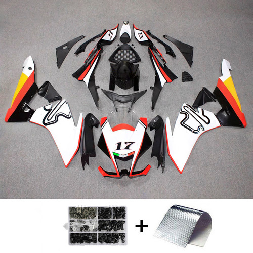 2009-2015 Aprilia RSV4 1000 White Red Yellow Black Fairing Kit