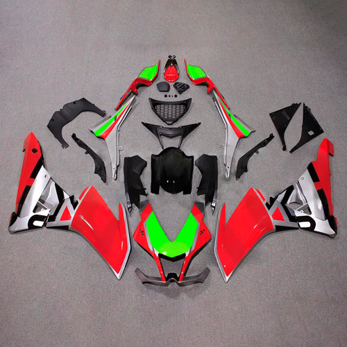 2009-2015 Aprilia RSV4 1000 Green Black Red Fairing Kit