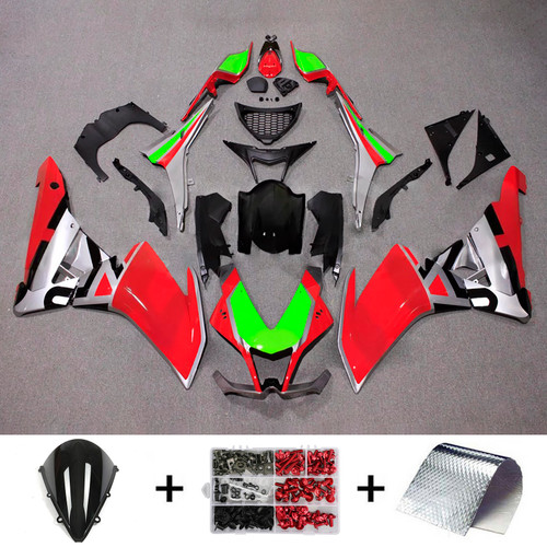 2009-2015 Aprilia RSV4 1000 Green Black Red Fairing Kit