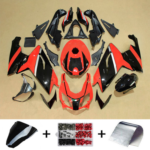 2006-2011 Aprilia RS125 Glossy Black Red Fairing Kit