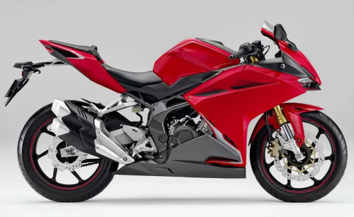 2017-2022 Honda CBR250RR Glossy Black Red Fairing Kit