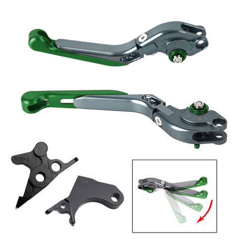 2022-2024 HONDA CRF1100L Africa Twin Adjustable Folding Extendable Racing Brake & Clutch Levers Green T Generic 2022-2024 HONDA CRF1100L Africa Twin Adjustable Folding Extendable Racing Brake & Clutch Levers Green T Generic