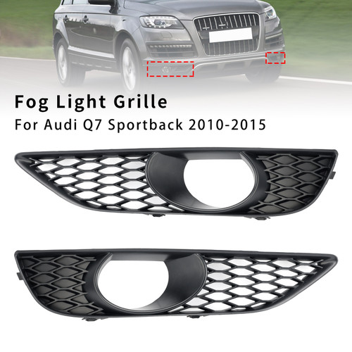 2010-2015 Audi Q7 Sportback 2PCS Front Bumper Fog Light Grill Lamp Cover Generic