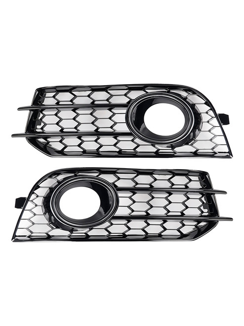 2010-2014 Audi A1 Front Bumper Honeycomb Fog Grille Cover Black Generic