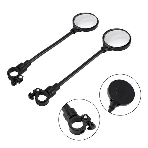 Rotatable Adjustable Wide Angle Rear View Bike Handlebar Mirror 2 Pack