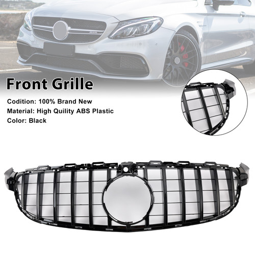 2015-2018 Mercedes Benz C-Class W205 C63 Front Upper Grille Without badge Black Generic