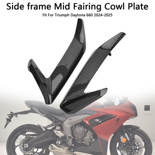 2024-2025 Triumph Daytona 660 Side frame Mid Fairing Cowl Plate Generic 2024-2025 Triumph Daytona 660 Side frame Mid Fairing Cowl Plate Generic
